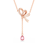 SWAROVSKI VOLTA Y PENDANT, BOW, PINK, ROSE GOLD-TONE PLATED 5647569