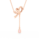 SWAROVSKI VOLTA Y PENDANT, BOW, PINK, ROSE GOLD-TONE PLATED 5647569