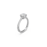 SWAROVSKI CONSTELLA RING, SET (2), PRINCESS CUT, WHITE, RHODIUM PLATED