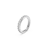 SWAROVSKI CONSTELLA RING, SET (2), PRINCESS CUT, WHITE, RHODIUM PLATED