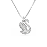 SWAROVSKI SWAROVSKI ICONIC SWAN PENDANT, SWAN, MEDIUM, PINK, ROSE GOLD-TONE PLATED 5647552