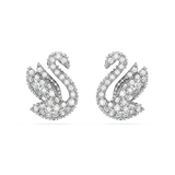 SWAROVSKI SWAROVSKI ICONIC SWAN STUD EARRINGS, SWAN, WHITE, RHODIUM PLATED 5647873