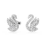 SWAROVSKI SWAROVSKI ICONIC SWAN STUD EARRINGS, SWAN, WHITE, RHODIUM PLATED 5647873