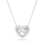 SWAROVSKI MATRIX PENDANT, MIXED CUTS, HEART, WHITE, RHODIUM PLATED 5647924
