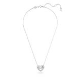 SWAROVSKI MATRIX PENDANT, MIXED CUTS, HEART, WHITE, RHODIUM PLATED 5647924