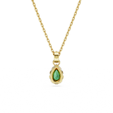 SWAROVSKI STILLA PENDANT, PEAR CUT, GREEN, GOLD-TONE PLATED 5648751