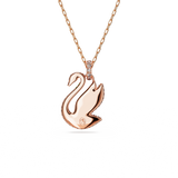 SWAROVSKI SWAROVSKI ICONIC SWAN PENDANT, SWAN, MEDIUM, GREEN, ROSE GOLD-TONE PLATED 5650067