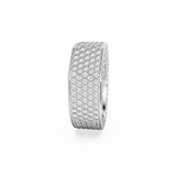 SWAROVSKI DEXTERA RING, OCTAGON SHAPE, PAVÉ, WHITE, RHODIUM PLATED
