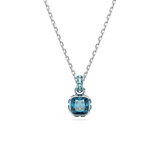 Swarovski Birthstone pendant, Square cut, December, Blue, Rhodium plated 5651707