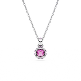 Swarovski Birthstone pendant, Square cut, February, Purple, Rhodium plated 5651708