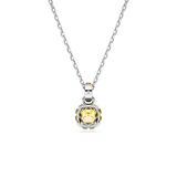Swarovski Birthstone pendant, Square cut, November, Yellow, Rhodium plated 5651792