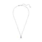 Swarovski Birthstone pendant, Square cut, March, Blue, Rhodium plated 5651794