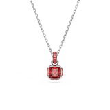 Swarovski Birthstone pendant, Square cut, July, Red, Rhodium plated 5652043