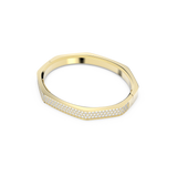 SWAROVSKI DEXTERA BANGLE, OCTAGON SHAPE, WHITE, GOLD-TONE PLATED