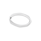 SWAROVSKI DEXTERA BANGLE, OCTAGON SHAPE, WHITE, RHODIUM PLATED