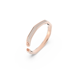 SWAROVSKI DEXTERA BANGLE, OCTAGON SHAPE, WHITE, ROSE GOLD-TONE PLATED