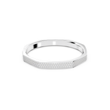 SWAROVSKI DEXTERA BANGLE, OCTAGON SHAPE, WHITE, RHODIUM PLATED