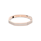 SWAROVSKI DEXTERA BANGLE, OCTAGON SHAPE, WHITE, ROSE GOLD-TONE PLATED