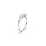 SWAROVSKI ATTRACT TRILOGY RING, ROUND CUT, WHITE, SILVER-TONE FINISH