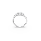 SWAROVSKI ATTRACT TRILOGY RING, ROUND CUT, WHITE, SILVER-TONE FINISH