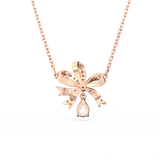 SWAROVSKI VOLTA NECKLACE, BOW, SMALL, WHITE, ROSE GOLD-TONE PLATED 5656741