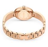 SWAROVSKI CRYSTAL ROCK OVAL WATCH, SWISS MADE, METAL BRACELET, BLUE, ROSE GOLD-TONE FINISH 5656822