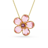 SWAROVSKI FLORERE PENDANT, FLOWER, SMALL, PINK, GOLD-TONE PLATED 5657875