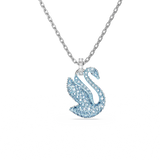 SWAROVSKI SWAROVSKI ICONIC SWAN PENDANT, SWAN, MEDIUM, BLUE, RHODIUM PLATED 5660594