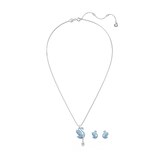 SWAROVSKI SWAROVSKI ICONIC SWAN SET, SWAN, BLUE, RHODIUM PLATED 5660597