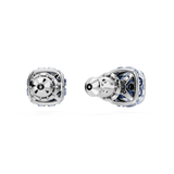 Swarovski Birthstone stud earrings, Square cut, March, Blue, Rhodium plated 5660800