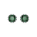 Swarovski Birthstone stud earrings, Square cut, May, Green, Rhodium plated 5660801