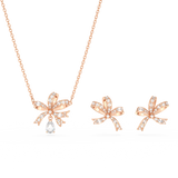 SWAROVSKI VOLTA SET, BOW, WHITE, ROSE GOLD-TONE PLATED 5661680