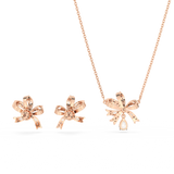 SWAROVSKI VOLTA SET, BOW, WHITE, ROSE GOLD-TONE PLATED 5661680