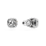 Swarovski Birthstone stud earrings, Square cut, April, White, Rhodium plated 5661957