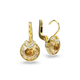 Swarovski Bella V drop earrings, Round cut, Gold tone, Gold-tone plated 5662093