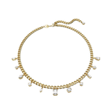 SWAROVSKI DEXTERA NECKLACE, MIXED CUTS, WHITE, GOLD-TONE PLATED 5663338