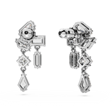 Swarovski Mesmera drop earrings, Mixed cuts, White, Rhodium plated 5665825