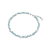 SWAROVSKI GEMA NECKLACE, MIXED CUTS, BLUE, RHODIUM PLATED 5666007