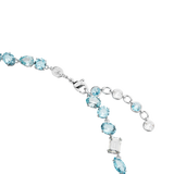 SWAROVSKI GEMA NECKLACE, MIXED CUTS, BLUE, RHODIUM PLATED 5666007