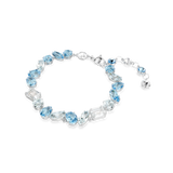 Swarovski Gema bracelet, Mixed cuts, Blue, Rhodium plated 5666018