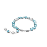 SWAROVSKI GEMA BRACELET, MIXED CUTS, BLUE, RHODIUM PLATED 5666018