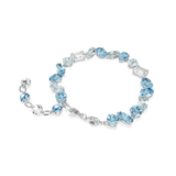 Swarovski Gema bracelet, Mixed cuts, Blue, Rhodium plated 5666018