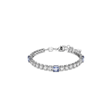 SWAROVSKI MATRIX TENNIS BRACELET, MIXED CUTS, BLUE, RHODIUM PLATED 5666426