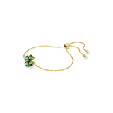 Swarovski Idyllia bracelet, Mixed cuts, Clover, Green, Gold-tone plated 5666585