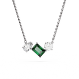 Swarovski Mesmera pendant, Mixed cuts, Green, Rhodium plated 5668278