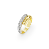 SWAROVSKI DEXTERA COCKTAIL RING, WHITE, GOLD-TONE PLATED