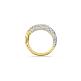 SWAROVSKI DEXTERA COCKTAIL RING, WHITE, GOLD-TONE PLATED