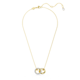 SWAROVSKI DEXTERA PENDANT, INTERLOCKING LOOP, WHITE, GOLD-TONE PLATED 5668820