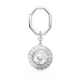 Swarovski Key ring, Round cut, White, Rhodium plated 5669119