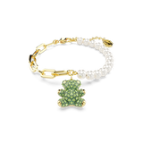 SWAROVSKI TEDDY BRACELET, BEAR, GREEN, GOLD-TONE PLATED 5669167